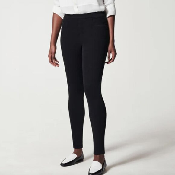 SPANX Denim - SPANX Jean-ish Ankle Leggings in Size Small Black Hidden Tummy Shaping Slimming
